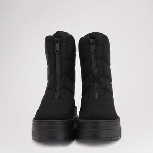 Pajar black quilted front zip ankle boots