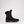 Pajar black winter boot with faux fur trim and velcro strap closure