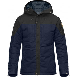 FjallRaven navy and black hooded winter jacket