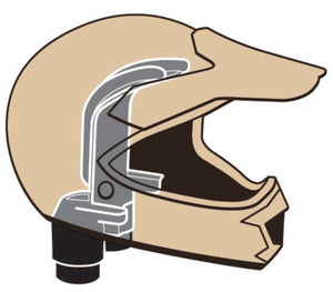 Peet helmet dryer graphic showing airflow inside a motocross helmet