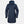 Helly Hansen navy blue hooded rain coat with front pockets and zipper closure