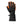Mobile Warming black heated glove with orange heat indicator on fingers and power button on wrist