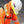 Pioneer hard hat neck shade in orange with reflective trim worn on a white hard hat