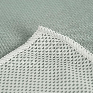 Close up of Pioneer fabric texture with white mesh backing