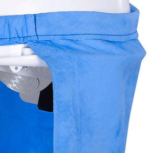 Blue hard hat neck shade attachment