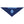 Dark blue triangular pet bandana with a light blue oval patch and top trim