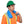 Worker wearing a Pioneer green hard hat and orange safety vest with a blue cooling towel around their neck