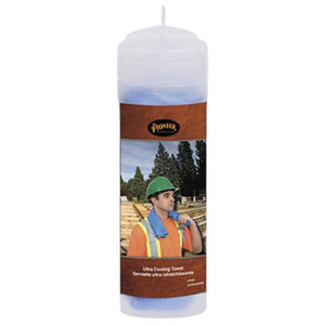 Pioneer ultra cooling towel in a clear plastic storage container