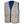 Pioneer beige quilted safety vest with reflective stripes and blue interior lining