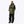 Man wearing Mobile Warming olive green and black hooded pullover jacket with black pants