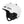 White POC ski helmet with black ear pads and branding