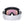 White ski goggles with a pink tinted lens and black foam padding