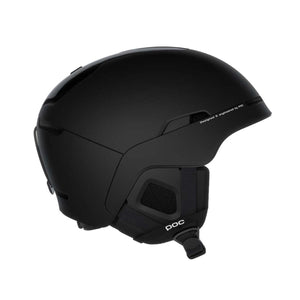 Matte black POC ski helmet side view