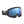 POC ski goggles with black frame and blue mirrored lens