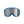 POC blue ski goggles with a reflective silver lens