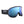 POC ski goggles with black frame and blue mirrored lens