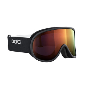 POC ski goggles with black frame and orange reflective lens
