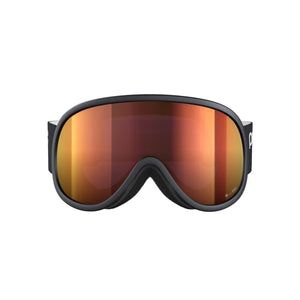 POC ski goggles with black frame and orange reflective lens