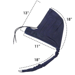 Polar Products cooling head wrap with dimension labels indicating 11 inch 13 inch and 18 inch measurements