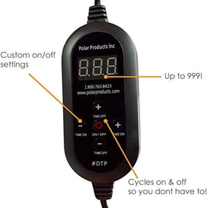 Polar Products digital timer controller with custom on off settings and cycle functionality