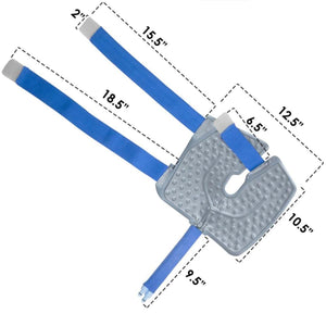 Polar Products cold therapy wrap with labeled dimensions in inches