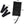 Black therapy pad with dimensions 12.5 by 22.5 inches and two 3 by 10 inch straps