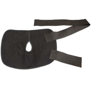 Polar Products black knee wrap with adjustable straps and central opening