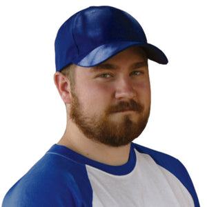 Man wearing a blue Polar Products baseball cap