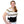 Woman wearing a black Polar Products back wrap over a striped shirt