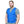 Man wearing a blue cooling vest with adjustable velcro straps over a grey t-shirt