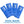 Four blue Polar Products Kool Max reusable water based cooling packs