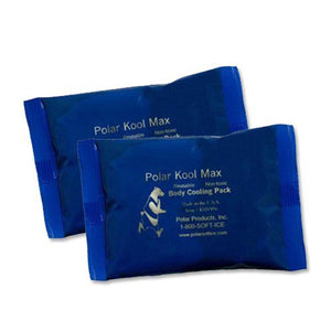 Two blue Polar Products Inc reusable non toxic body cooling packs