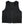 Black sleeveless vest with a front zipper closure