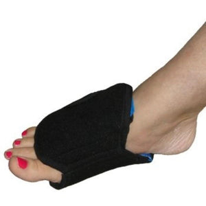 Polar Products black foot cold therapy wrap on a foot