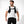 Man wearing a black Polar Quest chest harness over a white t-shirt