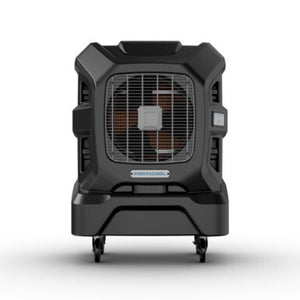 Portacool portable evaporative cooler on wheels
