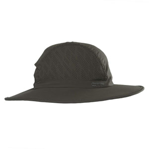 CTR dark grey wide brim hat with perforated side panels