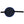 Round navy blue fabric eye patch with black velcro straps