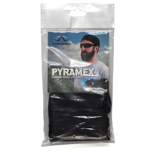 Pyramex cooling skull cap liner in clear plastic packaging