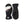 Hestra black and white winter mittens with red accent stripe and logo