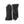 Hestra black leather gloves with gathered wrist detail