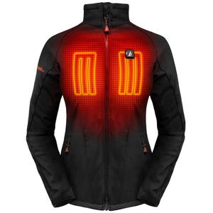 ActionHeat black softshell jacket with illuminated chest heating elements