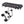 Thule bicycle seat rack with black platform and silver mounting frame