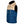 Gobi Heat two tone blue and tan hooded puffer vest with front button closure