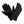 Pair of black Therm-ic gloves with textured palm grip and logo on cuff