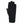 Black winter glove with a ribbed cuff