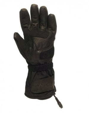 Black Velo heated motorcycle glove with power cable
