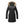 Black Kelvin parka with a faux fur trimmed hood