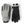 Hestra grey and black gloves with textured fabric back and solid black palm