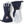 Hestra navy and light grey gauntlet ski gloves with adjustable wrist strap and logo patch